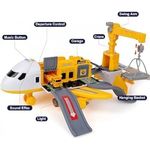 Jucarii, Copii si Bebe - Jucarii si jocuri - Vehicule si jucarii cu telecomanda - Elicoptere, avioane si nave de jucarie - Avion Cargo Pentru Copii Simulator Transport Cu Sunete Si Lumini Galben - Infinity.ro