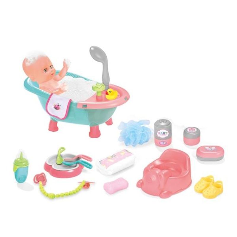 Jucarii, Copii si Bebe - Jucarii si jocuri - Papusi si accesorii - Papusi - Papusa Interactiva 35 Cm Cu Cadita Baie, 12 Sunete Si Diverse Accesorii - Infinity.ro