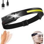 Casa si Gradina - Corpuri si surse de iluminat - Iluminat exterior - Lanterne - Lanterna Cap cu Senzor MRG MG28 , Reincarcabila, Slim, Banda Led COB - Infinity.ro