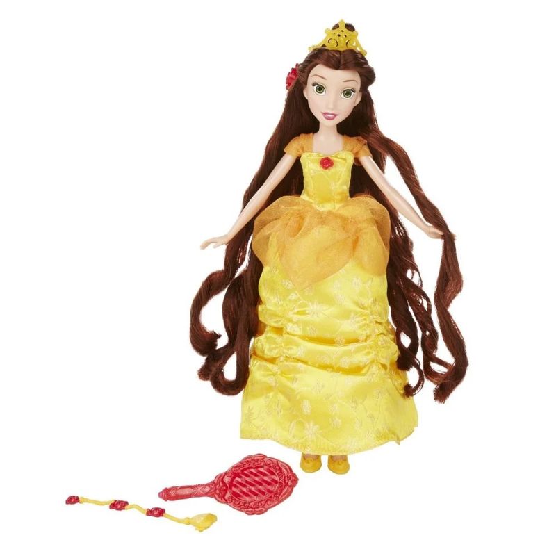 Jucarii, Copii si Bebe - Jucarii si jocuri - Papusi si accesorii - Papusi - Papusa disney princess cu accesorii de par, belle, hsb5292 - Infinity.ro