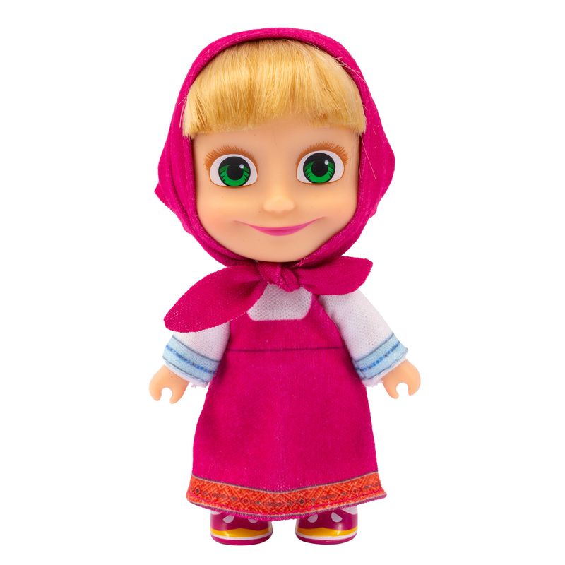 Jucarii, Copii si Bebe/Jucarii si jocuri/Papusi si accesorii/Papusi - Papusa masha si ursul- masha cu rochita clasica 12 cm, mha00000mashaclasic - Infinity.ro
