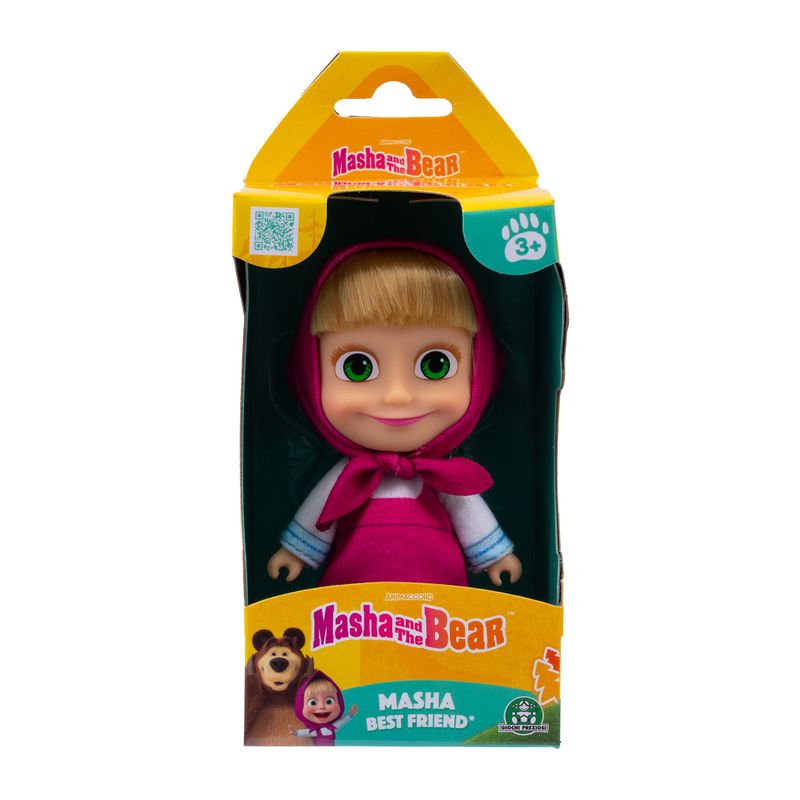 Jucarii, Copii si Bebe/Jucarii si jocuri/Papusi si accesorii/Papusi - Papusa masha si ursul- masha cu rochita clasica 12 cm, mha00000mashaclasic - Infinity.ro