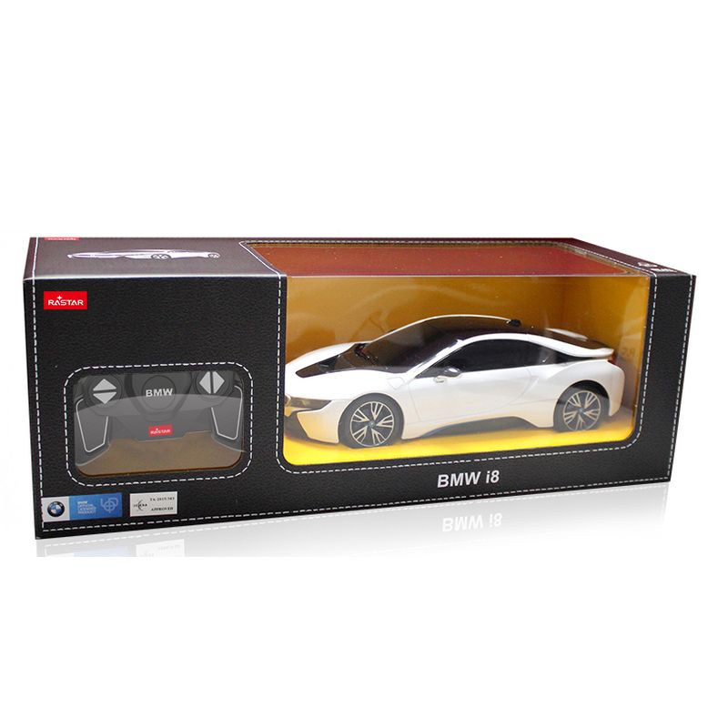 Jucarii, Copii si Bebe - Jucarii si jocuri - Vehicule si jucarii cu telecomanda - Masinute - Masina cu radiocomanda 1/18 bmw i8 alb 59200 - Infinity.ro