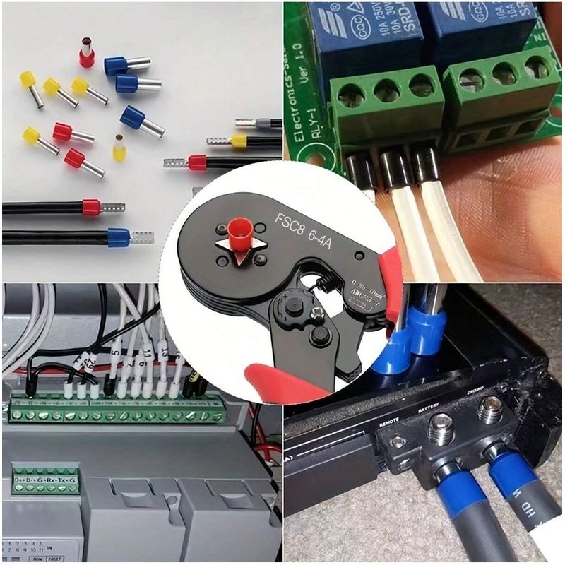 Casa si Gradina - Constructii - Scule de mana si unelte - Clesti si patenti - Cleste Sertizat Conductorii MRG MHSC8 6-4A,Clichet, 4 Falci, 0.25-10 mm2 - Infinity.ro