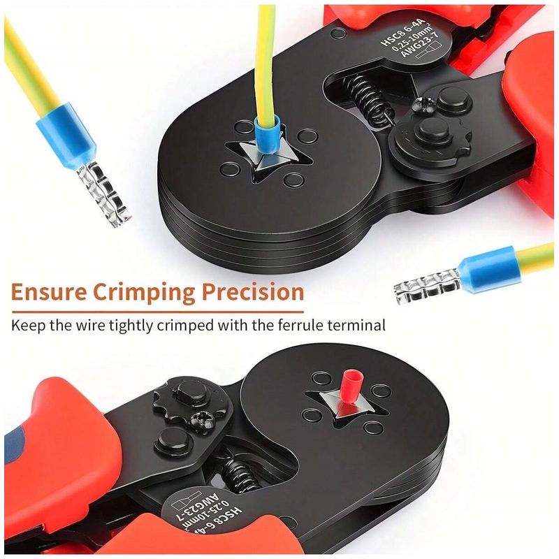 Casa si Gradina - Constructii - Scule de mana si unelte - Clesti si patenti - Cleste Sertizat Conductorii MRG MHSC8 6-4A,Clichet, 4 Falci, 0.25-10 mm2 - Infinity.ro