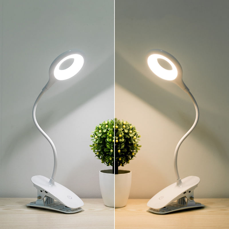 Casa si Gradina - Corpuri si surse de iluminat - Veioze si lampi - Lampi de veghe - Lampa LED Flexibila cu Cleste MRG M6531, Reincarcabila, Touch, Alb Rece - Infinity.ro