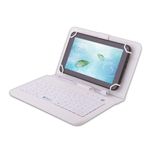 Laptop, Telefoane si Tablete - Tablete si accesorii tablete - Accesorii Tablete - Huse tablete - Husa Tableta 7 Inch Cu Tastatura Micro Usb Model X , Alb - Infinity.ro