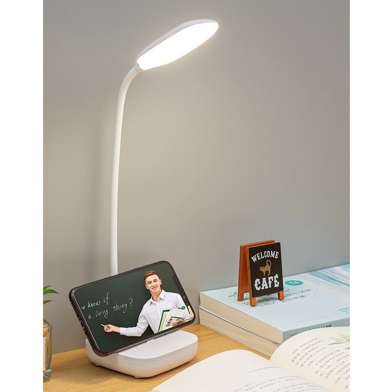 Casa si Gradina - Corpuri si surse de iluminat - Veioze si lampi - Lampi de veghe - Lampa LED Flexibila de Birou MRG M1961 , Reincarcabila, Touch , Alba - Infinity.ro