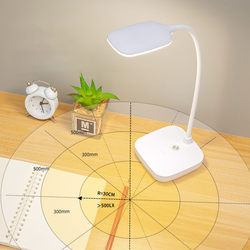 Casa si Gradina - Corpuri si surse de iluminat - Veioze si lampi - Lampi de veghe - Lampa LED Flexibila de Birou MRG M1961 , Reincarcabila, Touch , Alba - Infinity.ro