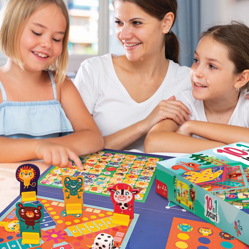 Jucarii, Copii si Bebe - Jucarii si jocuri - Jocuri si puzzle - Jocuri de societate - Set 10 jocuri in 1 - Infinity.ro