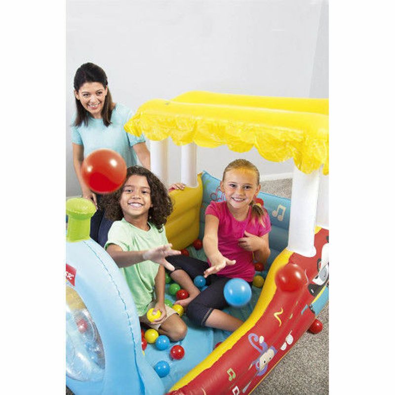 Jucarii, Copii si Bebe - Jucarii si jocuri - Jucarii de exterior - Spatii de joaca si accesorii - Centru bestway de joaca trenuletul gonflabil fisher price cu 25 mingi, bw93537 - Infinity.ro