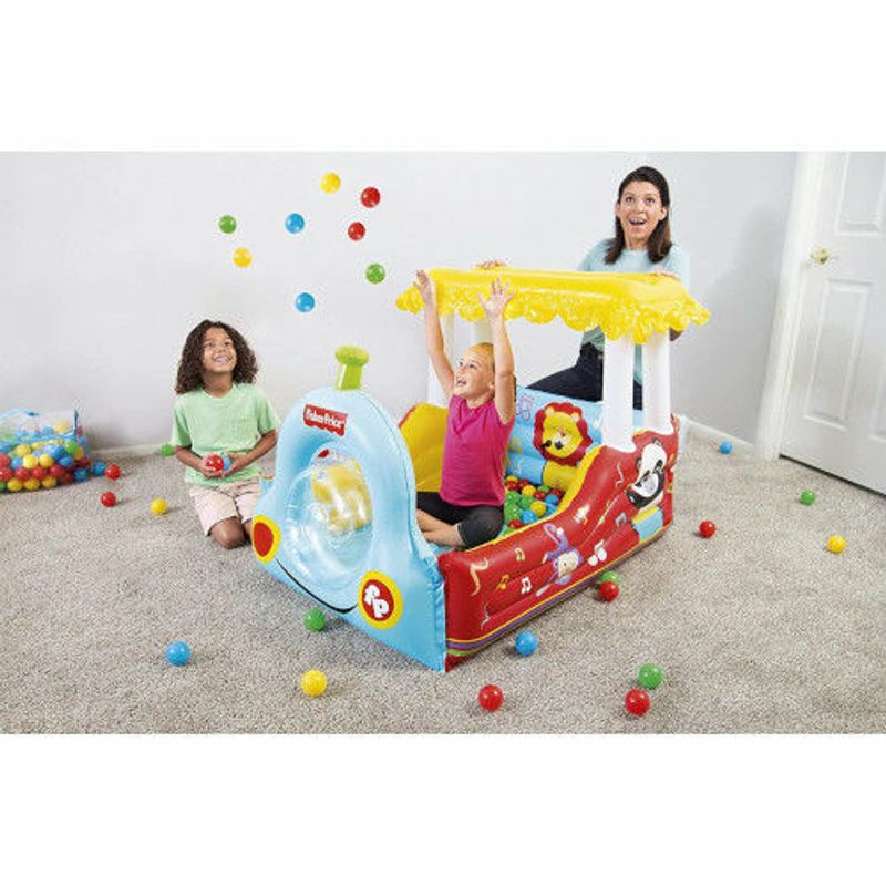 Jucarii, Copii si Bebe - Jucarii si jocuri - Jucarii de exterior - Spatii de joaca si accesorii - Centru bestway de joaca trenuletul gonflabil fisher price cu 25 mingi, bw93537 - Infinity.ro