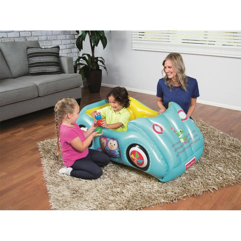 Jucarii, Copii si Bebe - Jucarii si jocuri - Jucarii de exterior - Spatii de joaca si accesorii - Masinuta de curse gonflabila cu 25 de bile fisher price 119x79x51 cm bestway 93535 - Infinity.ro