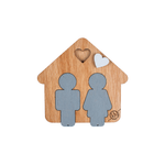 Casa si Gradina - Gradina si terasa - Garduri, panouri si accesorii - Suport Personalizabil HandyHands chei familie din lemn - 14 L x 14 H (cm) - Infinity.ro