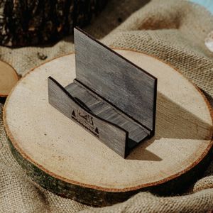 Suport Carte de Vizita din lemn HH953 Personalizat 10x7.5x2.5 cm