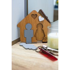 Suport Personalizabil HandyHands chei familie din lemn - 17 L x 17 H (cm)