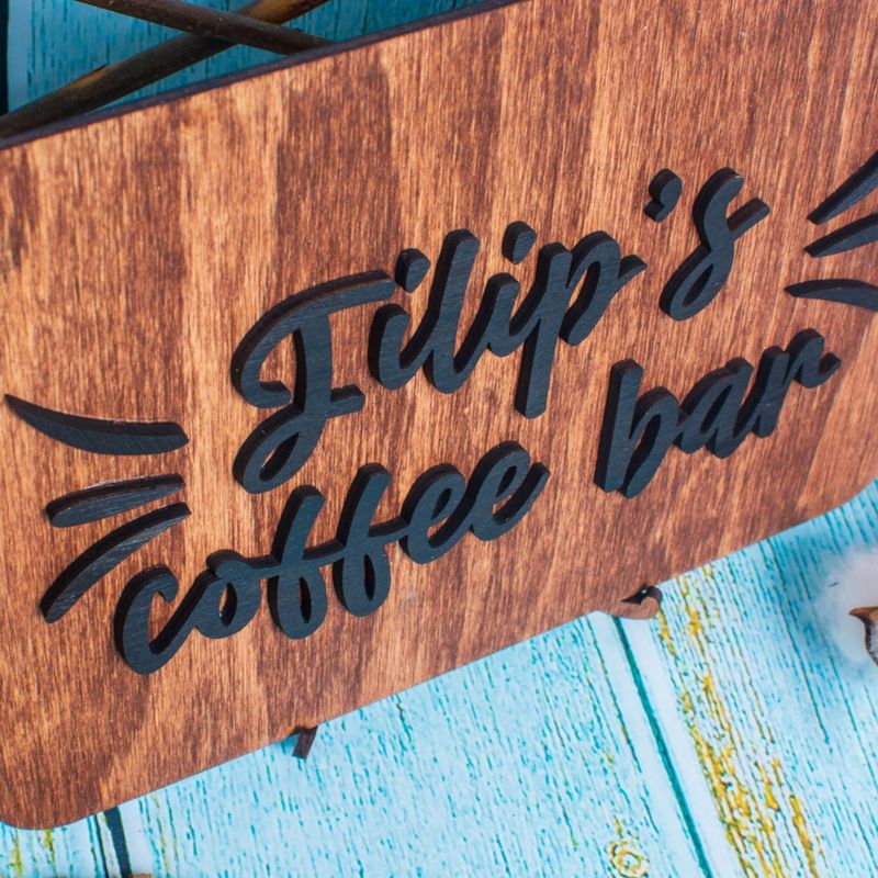 Market - Cadouri - Rame si albume foto - Rama Coffee Bar HH1564 din lemn 25x18 cm - Infinity.ro