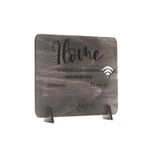 Casa si Gradina - Decoratiuni - Decoratiuni perete - Semn de Conexiune Wifi din lemn HH980 Personalizat 16x13 cm - Infinity.ro