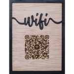 Casa si Gradina - Decoratiuni - Decoratiuni perete - Semn de Conexiune Wifi din lemn HH1561 Personalizat 10x13 cm - Infinity.ro