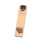 Carti si Birotica - Carti - Accesorii pentru cititori - Semn de Carte din lemn HH940 Personalizat cu Catarama de Piele 3x12.3 cm - Infinity.ro