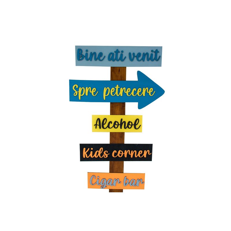 Casa si Gradina - Decoratiuni - Decoratiuni petrecere - Accesorii pentru petrecere - Panou Personalizat din lemn HH629 Intampinare Invitati Nunta Botez Eveniment Semn - Infinity.ro