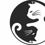 Casa si Gradina - Decoratiuni - Decoratiuni perete - Decor perete Personalizabil Pisica Ying Yang HHH359 din lemn - 38 L x 38 H (cm) - Infinity.ro