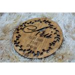 Casa si Gradina - Decoratiuni - Obiecte decorative - Decoratiuni camera copilului - Decor Personalizabil, HandyHands, cu Detaliile Nasterii personalizat din lemn - 15 L x 15 H (cm) - Infinity.ro