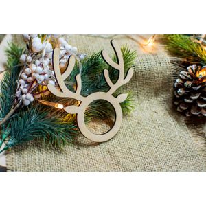 Suport servetele de Craciun HH875 din Lemn Model Ren