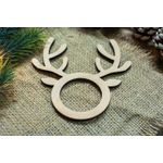 Casa si Gradina - Decoratiuni - Decoratiuni de sezon - Suport servetele de Craciun HH875 din Lemn Model Ren - Infinity.ro