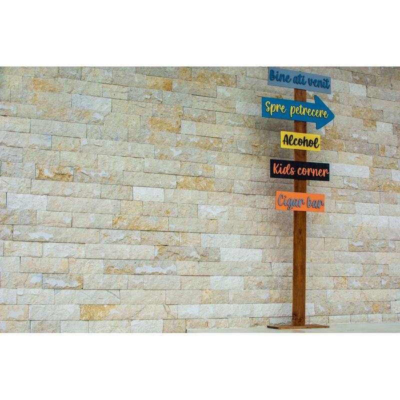 Casa si Gradina - Decoratiuni - Decoratiuni petrecere - Accesorii pentru petrecere - Panou Personalizat din lemn HH629 Intampinare Invitati Nunta Botez Eveniment Semn - Infinity.ro