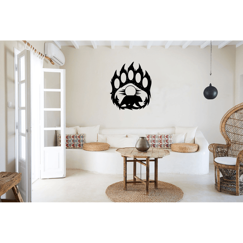 Casa si Gradina - Decoratiuni - Decoratiuni perete - Decor perete Laba de Urs HH703 din lemn - 20 L x 24 H (cm) - Infinity.ro