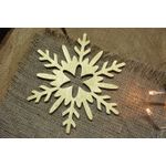 Casa si Gradina - Decoratiuni - Decoratiuni de sezon - Set 6 decoruri de Craciun HH921 din Lemn Model Fulg de nea - Colorate aleator - Infinity.ro