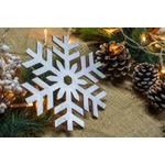 Casa si Gradina - Decoratiuni - Decoratiuni de sezon - Set 6 decoruri de Craciun HH921 din Lemn Model Fulg de nea - Colorate aleator - Infinity.ro