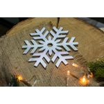 Casa si Gradina - Decoratiuni - Decoratiuni de sezon - Set 6 decoruri de Craciun HH921 din Lemn Model Fulg de nea - Colorate aleator - Infinity.ro
