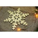 Casa si Gradina - Decoratiuni - Decoratiuni de sezon - Set 6 decoruri de Craciun HH921 din Lemn Model Fulg de nea - Colorate aleator - Infinity.ro