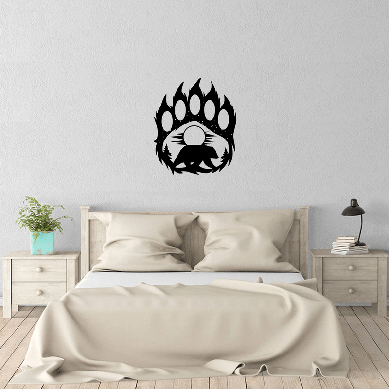 Casa si Gradina - Decoratiuni - Decoratiuni perete - Decor perete Laba de Urs HH703 din lemn - 20 L x 24 H (cm) - Infinity.ro