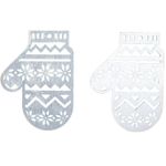 Casa si Gradina - Decoratiuni - Decoratiuni de sezon - Set 2 globuri de Craciun HH917 din Lemn Model Manusa Traditioanala Craciun - Infinity.ro