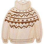 Casa si Gradina - Decoratiuni - Decoratiuni de sezon - Glob de Craciun HH857 din Lemn Model Pulover Tricotat - Infinity.ro