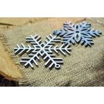 Casa si Gradina - Decoratiuni - Decoratiuni de sezon - Set 4 globuri de Craciun HH919 din Lemn Model Fulg de nea - Infinity.ro