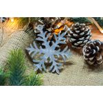 Casa si Gradina - Decoratiuni - Decoratiuni de sezon - Set 4 globuri de Craciun HH859 din Lemn Model Fulg de nea - Infinity.ro