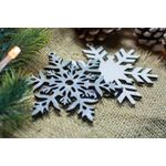 Casa si Gradina - Decoratiuni - Decoratiuni de sezon - Set 4 globuri de Craciun HH919 din Lemn Model Fulg de nea - Infinity.ro