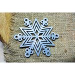 Casa si Gradina - Decoratiuni - Decoratiuni de sezon - Set 4 globuri de Craciun HH859 din Lemn Model Fulg de nea - Infinity.ro