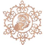 Casa si Gradina - Decoratiuni - Decoratiuni de sezon - Glob de Craciun HH914 din Lemn Model Mos Craciun - Infinity.ro