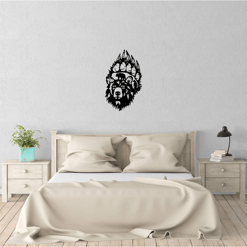 Casa si Gradina - Decoratiuni - Decoratiuni perete - Decor perete Laba de Urs HH704 din lemn - 18 L x 30 H (cm) - Infinity.ro