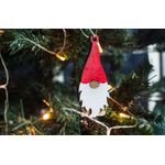 Casa si Gradina - Decoratiuni - Decoratiuni de sezon - Set 2 globuri de Craciun HH871 din Lemn Model Mos Craciun - Infinity.ro