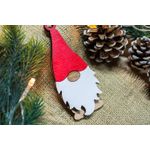 Casa si Gradina - Decoratiuni - Decoratiuni de sezon - Set 2 globuri de Craciun HH871 din Lemn Model Mos Craciun - Infinity.ro