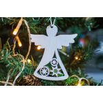 Casa si Gradina - Decoratiuni - Decoratiuni de sezon - Glob de Craciun HH913 din Lemn Model Inger - Infinity.ro