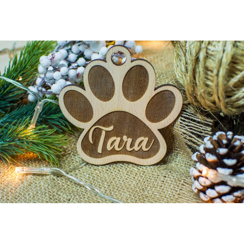 Casa si Gradina - Decoratiuni - Decoratiuni de sezon - Glob de Craciun Personalizat HH887 din Lemn Model Labuta Catel - Infinity.ro