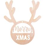 Casa si Gradina - Decoratiuni - Decoratiuni de sezon - Glob de Craciun HH885 din Lemn Model Ren cu mesaj Merry Christmas - Infinity.ro