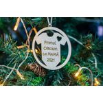 Casa si Gradina - Decoratiuni - Decoratiuni de sezon - Glob de Craciun HH903 din Lemn Model Primul Craciun ca mama - Infinity.ro